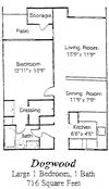 1 Bedroom/1 Bathroom Large